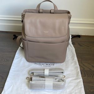 - SOLD - Mina Baie Mini Kinney Leather Diaper Bag